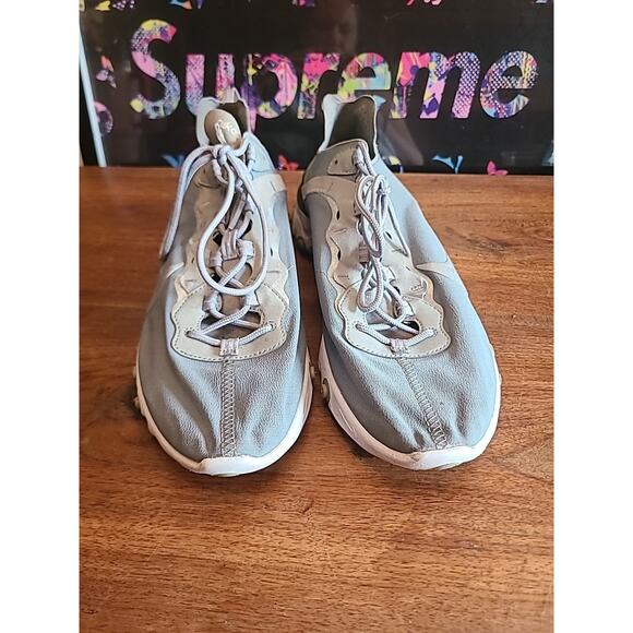 Nike React Element 55 Silver Men’s Size 13 BQ6166-007 Sneakers Shoes - Picture 2 of 14